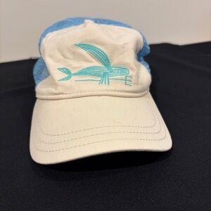 Flying Fish Trident Snapback Trucker Hat Blue One Size Adjustable Patagonia